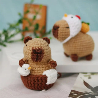 Capybara Crochet Kit – Cute DIY Animal Crochet Set for Beginners & Craft Lovers, Perfect Christmas Gift