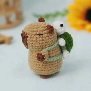 Capybara Crochet Kit – Cute DIY Animal Crochet Set for Beginners & Craft Lovers, Perfect Christmas Gift