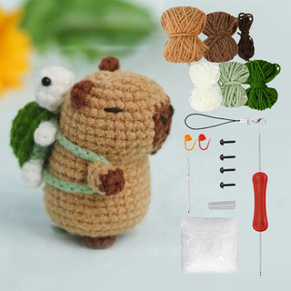 Capybara Crochet Kit – Cute DIY Animal Crochet Set for Beginners & Craft Lovers, Perfect Christmas Gift