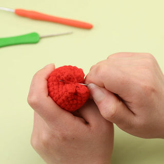 Beginner Crochet Kit - 6pcs DIY Potted Flower Set with Video Tutorial, Cotton Yarn, Needles, Hooks & Knitting Tools