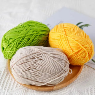 50g Soft Milk Cotton Yarn Set – Premium Crochet & Knitting Wool for DIY Crafts and Projects