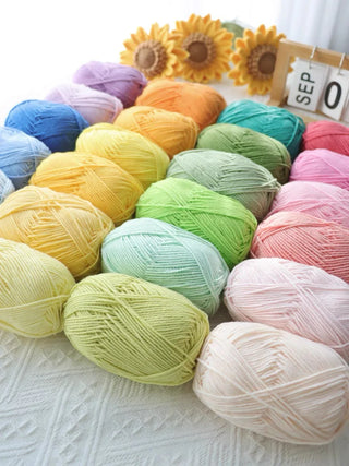 50g Soft Milk Cotton Yarn Set – Premium Crochet & Knitting Wool for DIY Crafts and Projects