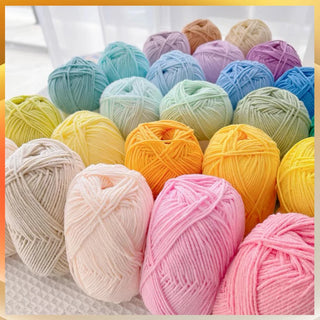 50g Soft Milk Cotton Yarn Set – Premium Crochet & Knitting Wool for DIY Crafts and Projects