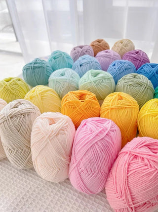 50g Soft Milk Cotton Yarn Set – Premium Crochet & Knitting Wool for DIY Crafts and Projects