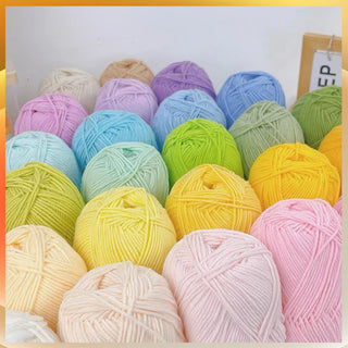 50g Soft Milk Cotton Yarn Set – Premium Crochet & Knitting Wool for DIY Crafts and Projects